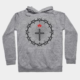 The cross of Jesus framed with a crown of thorns. Hoodie